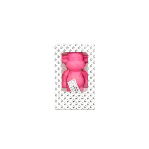 Ornamento - Statuetta Scimmia 'La Leggenda' - Resina - Rosa - 11x7x19cm