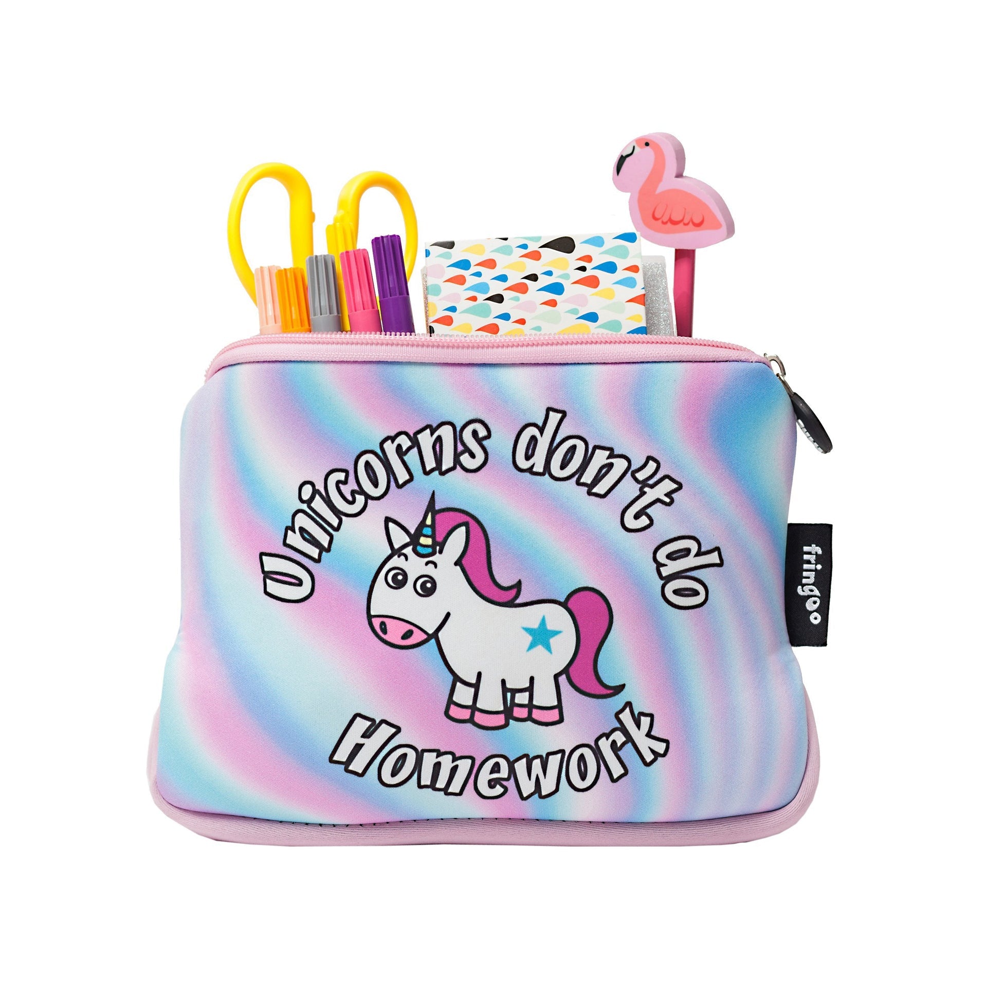Grande trousse scolaire – licorne « Homework »
