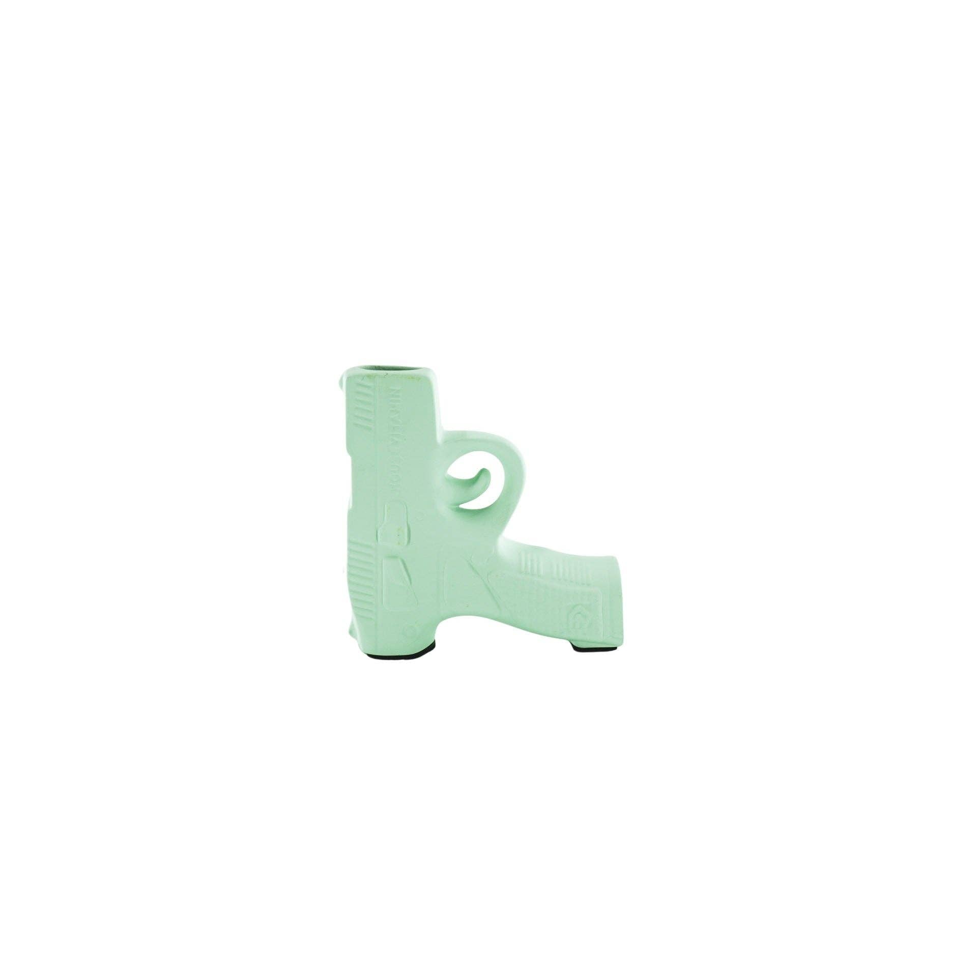 Vaso - Pistola - Ceramica - Verde menta - 12x5x12cm
