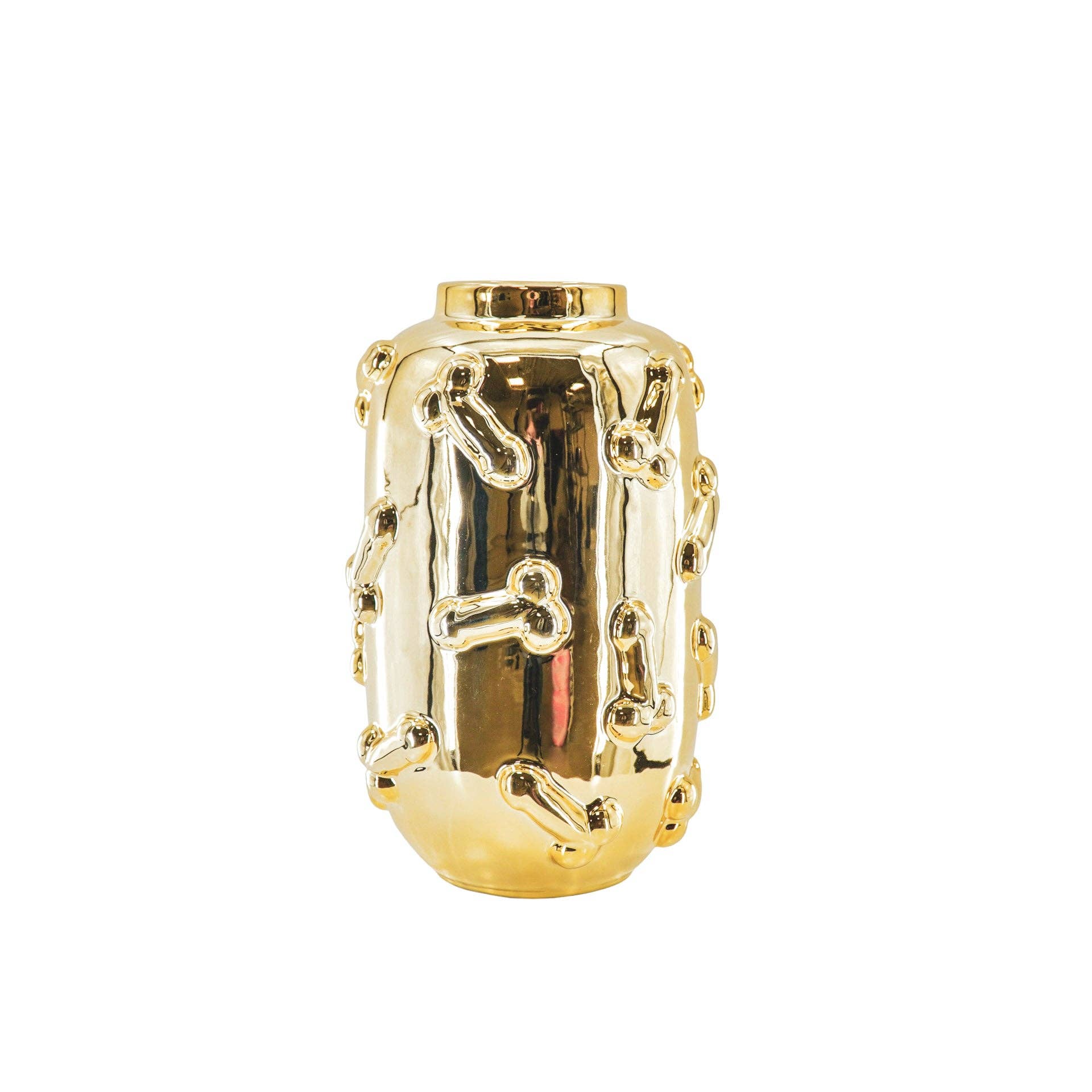 Vase - Dick - Ceramic - Gold - 17x17x27cm