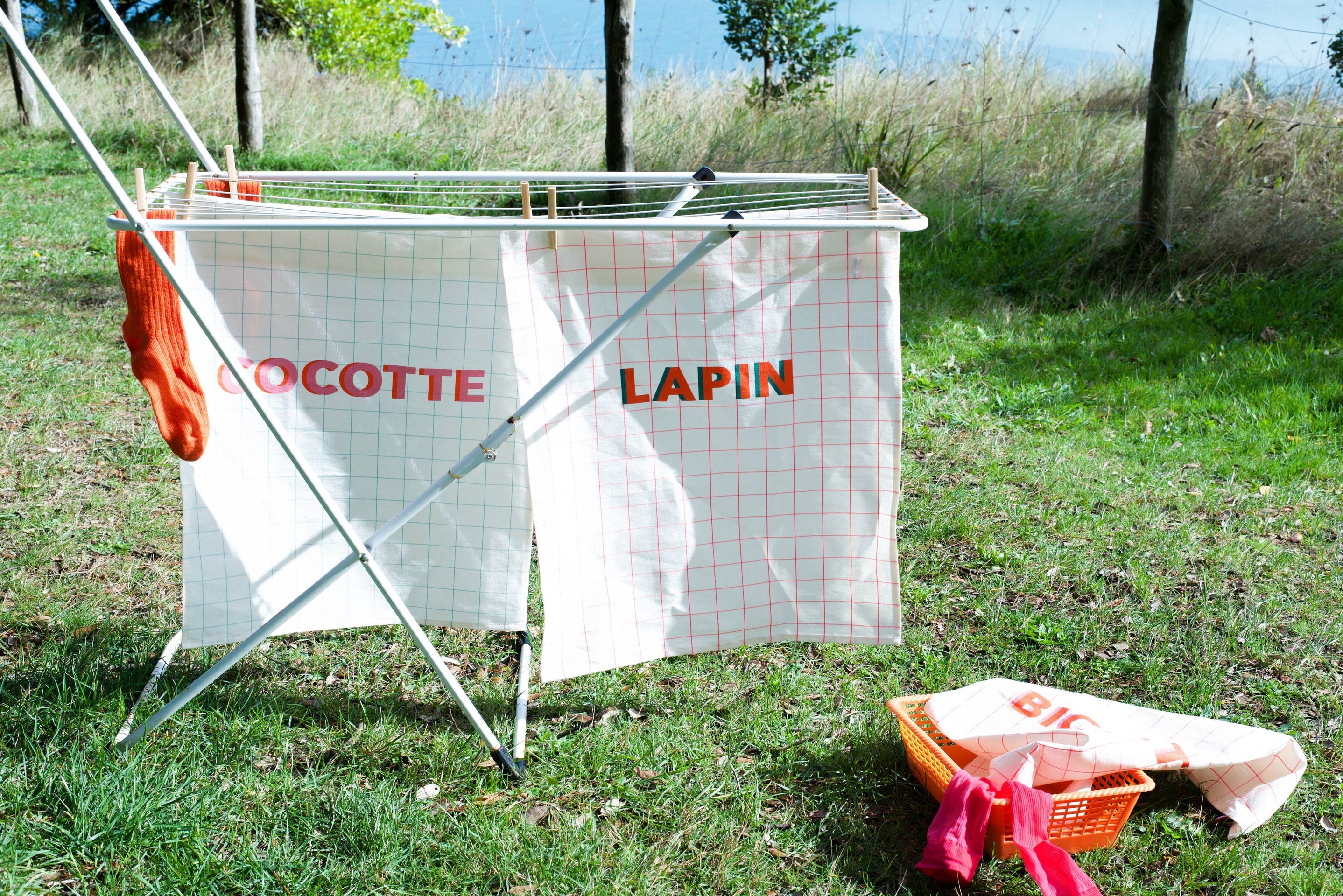 Torchon Cocotte Les Petits Noms Pied de Poule – vue produit 4