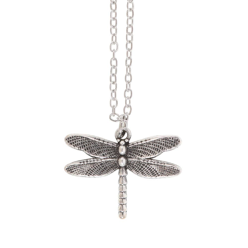 Collier libellule sur carte de vœux