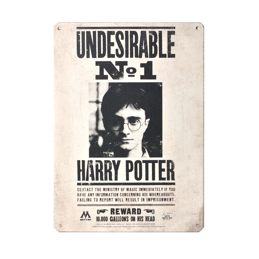 A5 Metal Harry Potter Sign - Undesirable No. 1