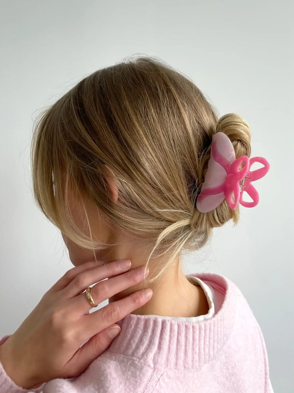 Pince à cheveux Nœud rose