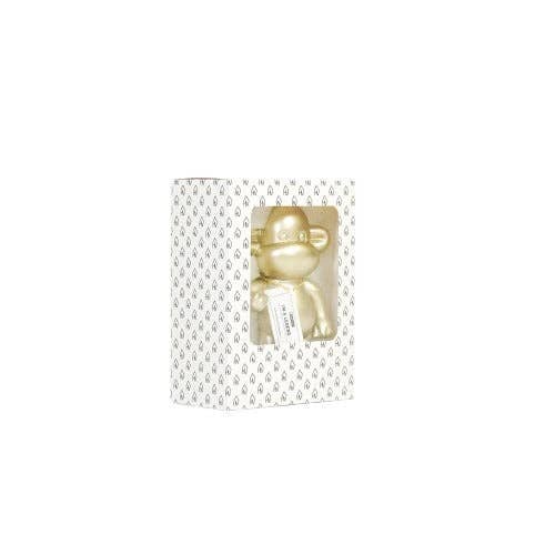 Ornamento - Statuetta Scimmia Hang Loose "La Leggenda" - Poliresina - Oro - 11x7x19cm