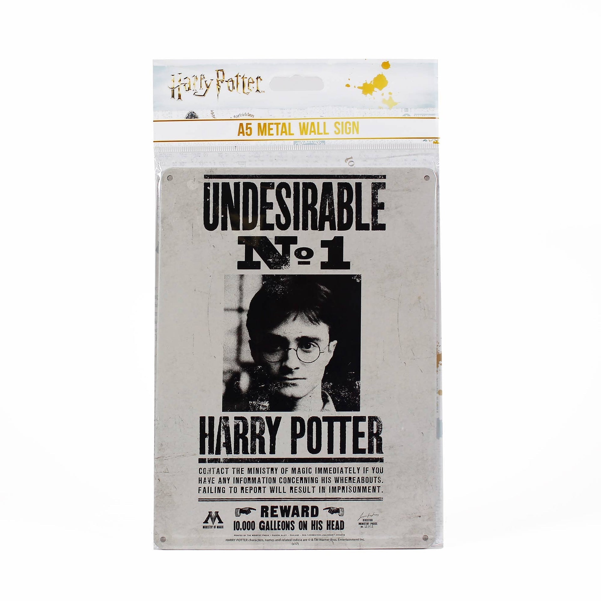 A5 Metal Harry Potter Sign - Undesirable No. 1