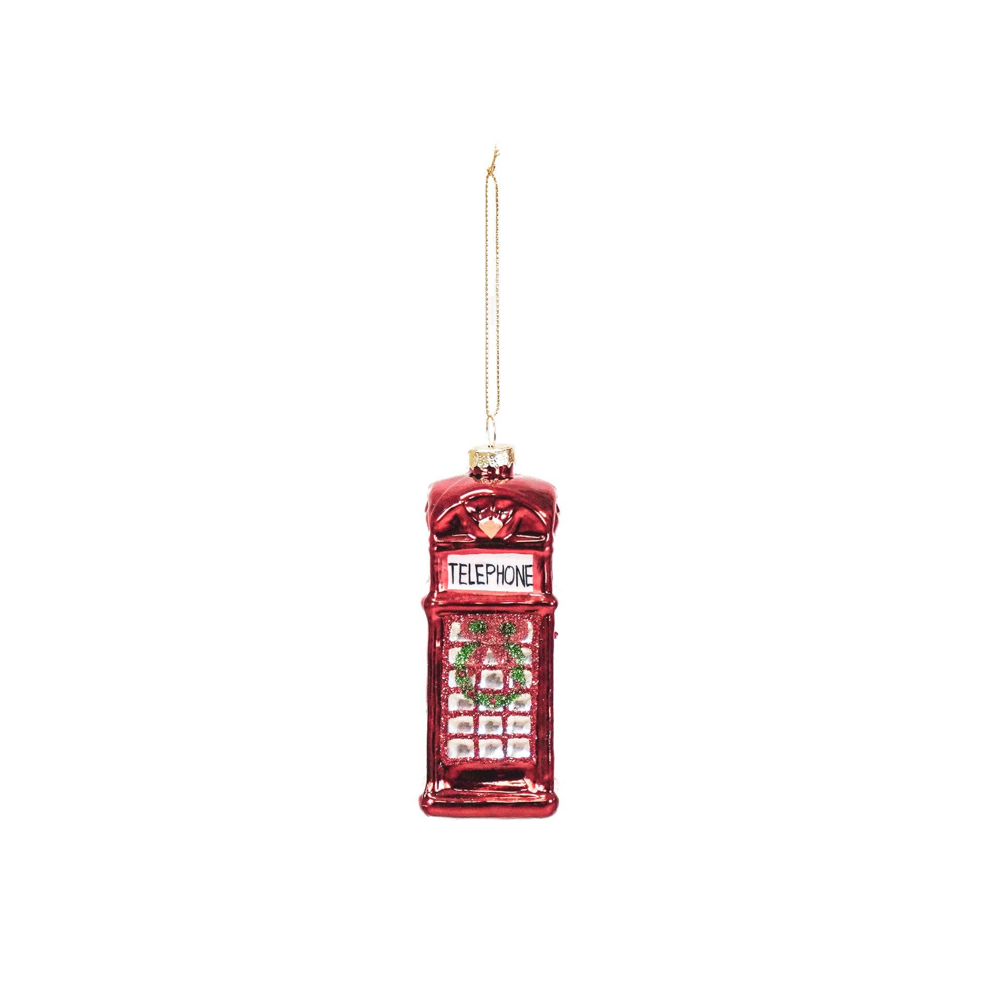 Boule de Noël Cabine Téléphonique Anglaise
