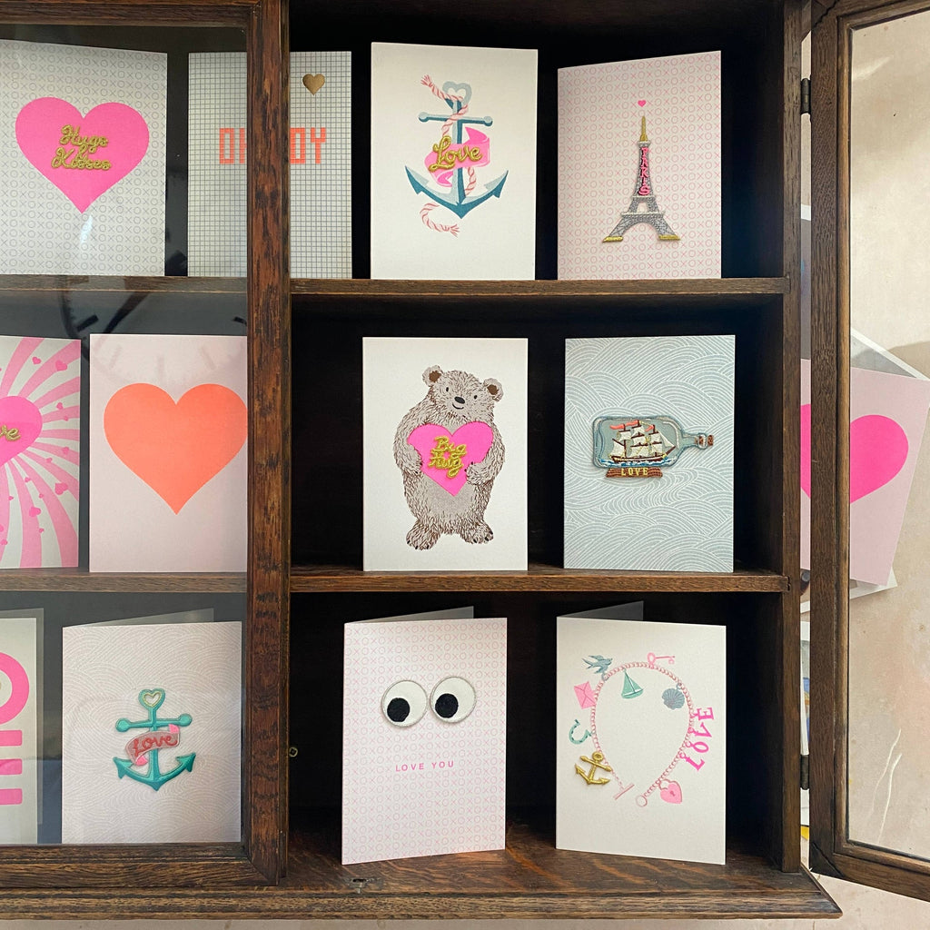 Cartolina di San Valentino - Cuore rosa
