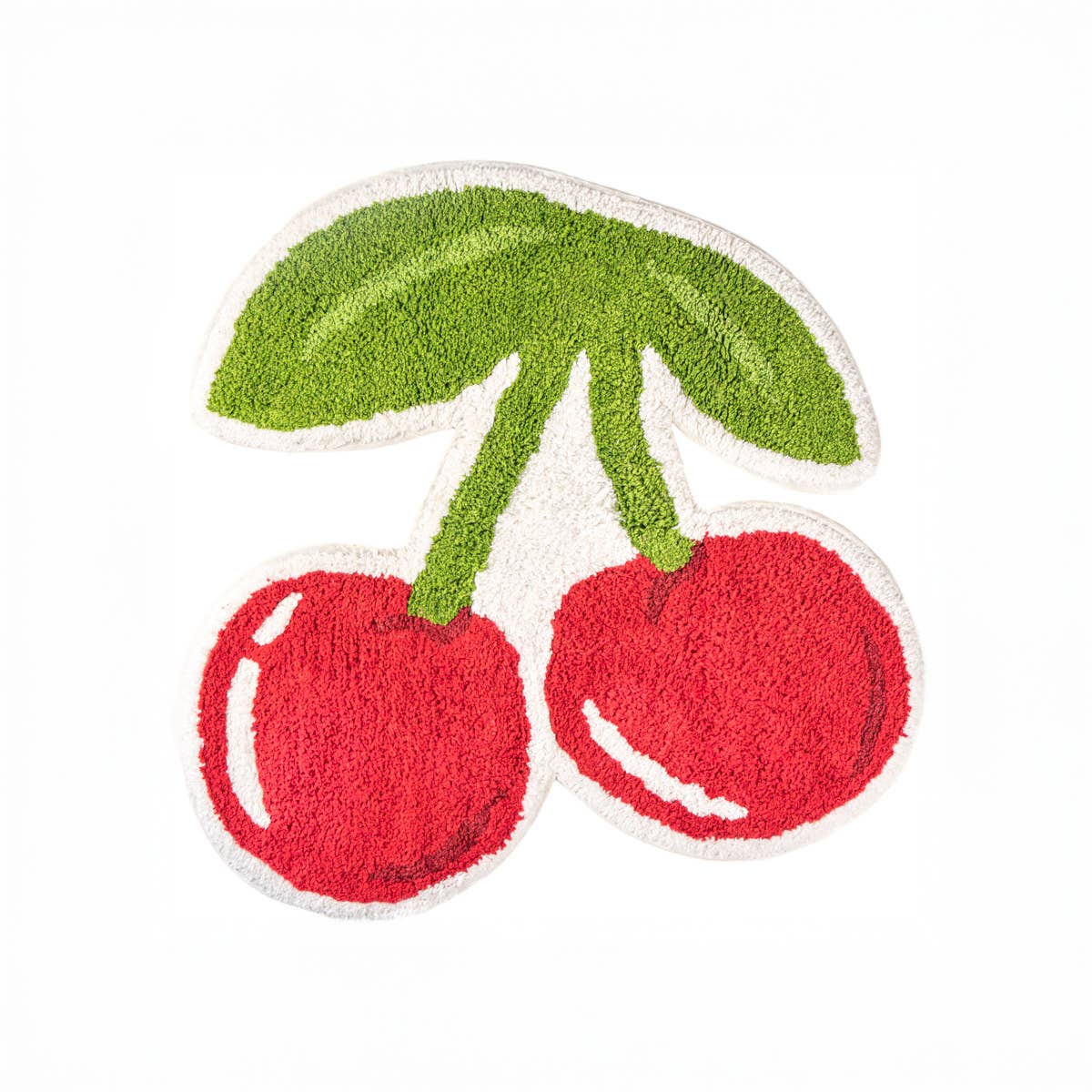 Tapis de bain tufté cerise