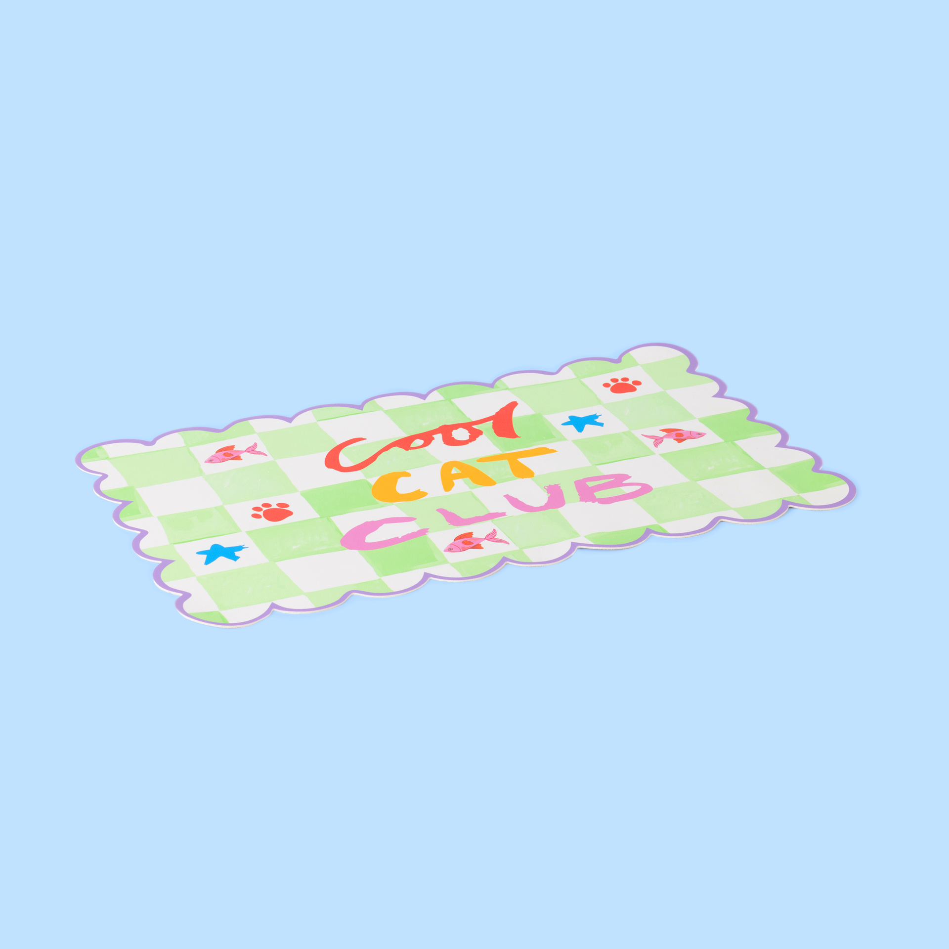 Tapis pour nourriture pour animaux Cool Cat Club