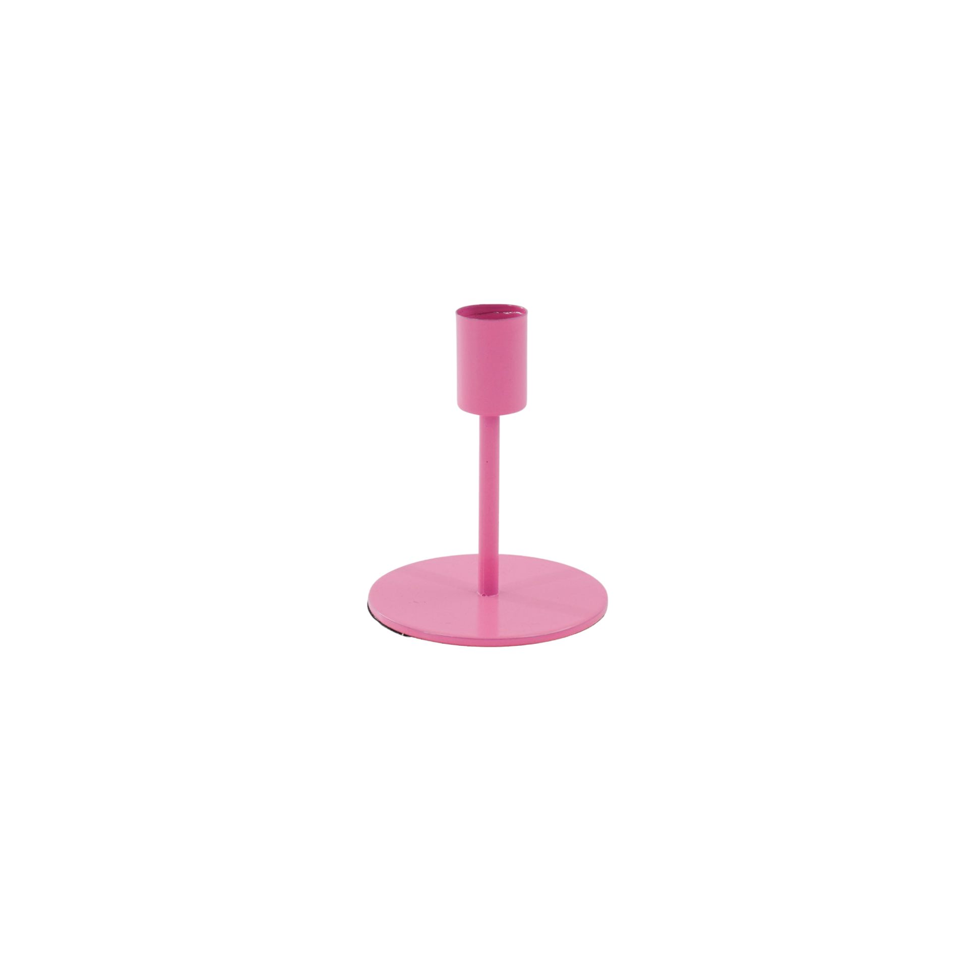 Portacandele - Basic - Metallo - Rosa Neon - 8x8x10cm