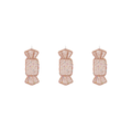 Ganci di Natale - 3 caramelle di gomma al mou, marrone/Disco Dip - S3-5.5x