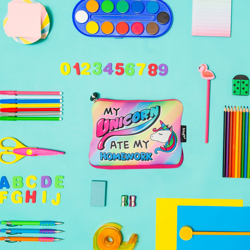 Grande trousse scolaire – licorne « Ate »