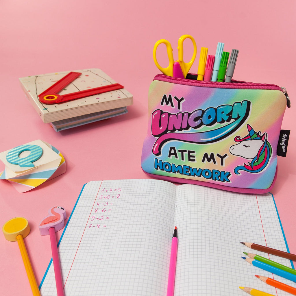 Grande trousse scolaire – licorne « Ate »