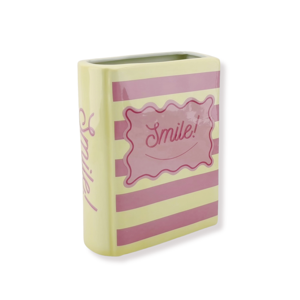 "Smile" Book Vase