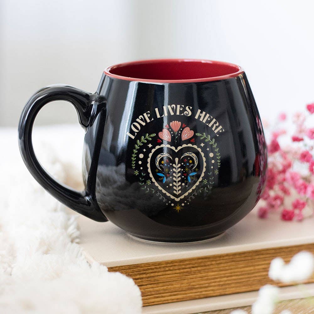 Tazza Folk Heart "L'amore abita qui"