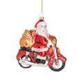 Boule de Noël Père Noël sur Moto