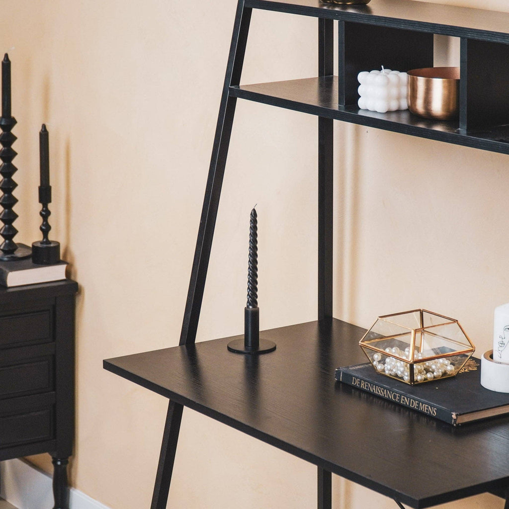 Candelabro - Base - Metallo - Nero - 8x8x6,5cm