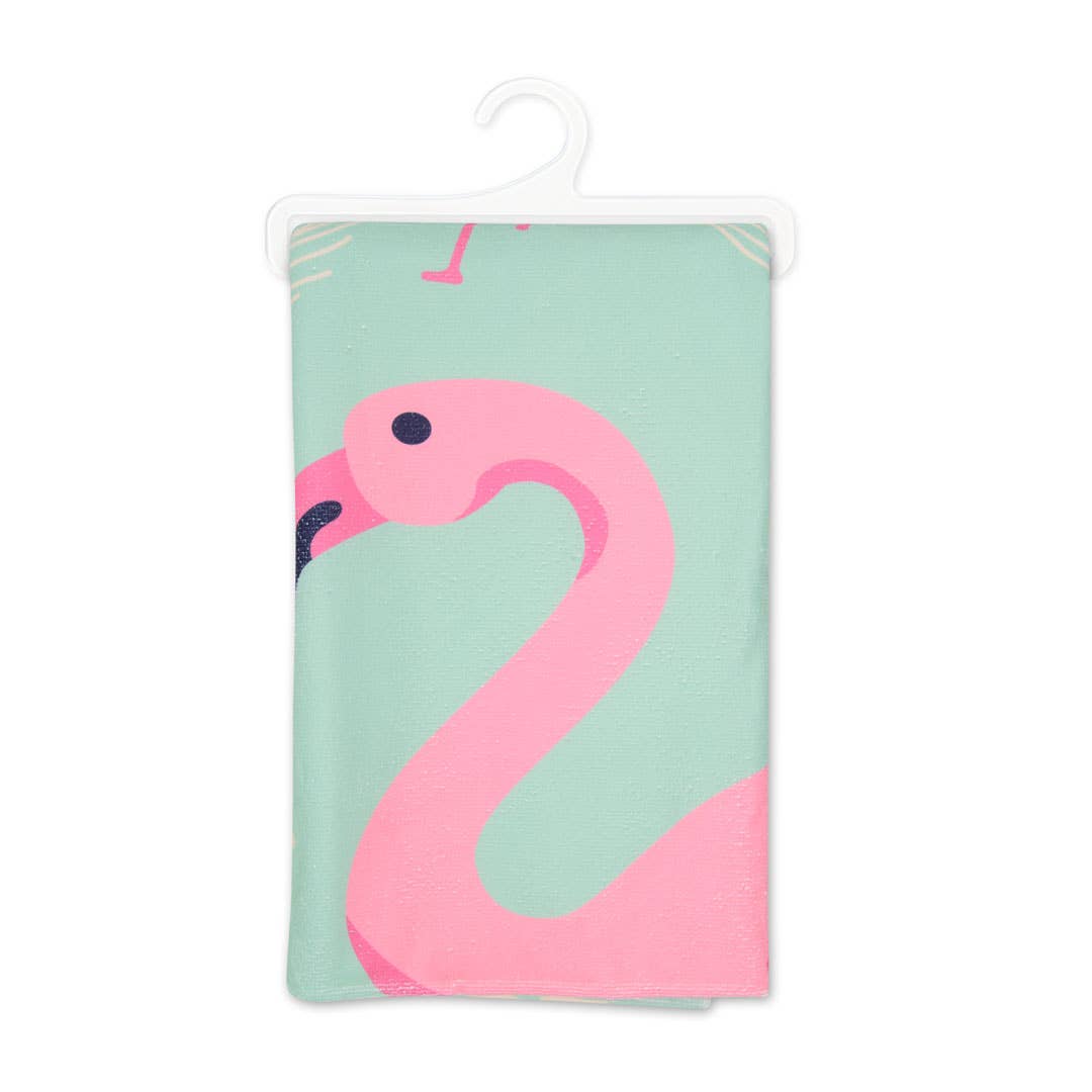 Pink Flamingos Beach Towel