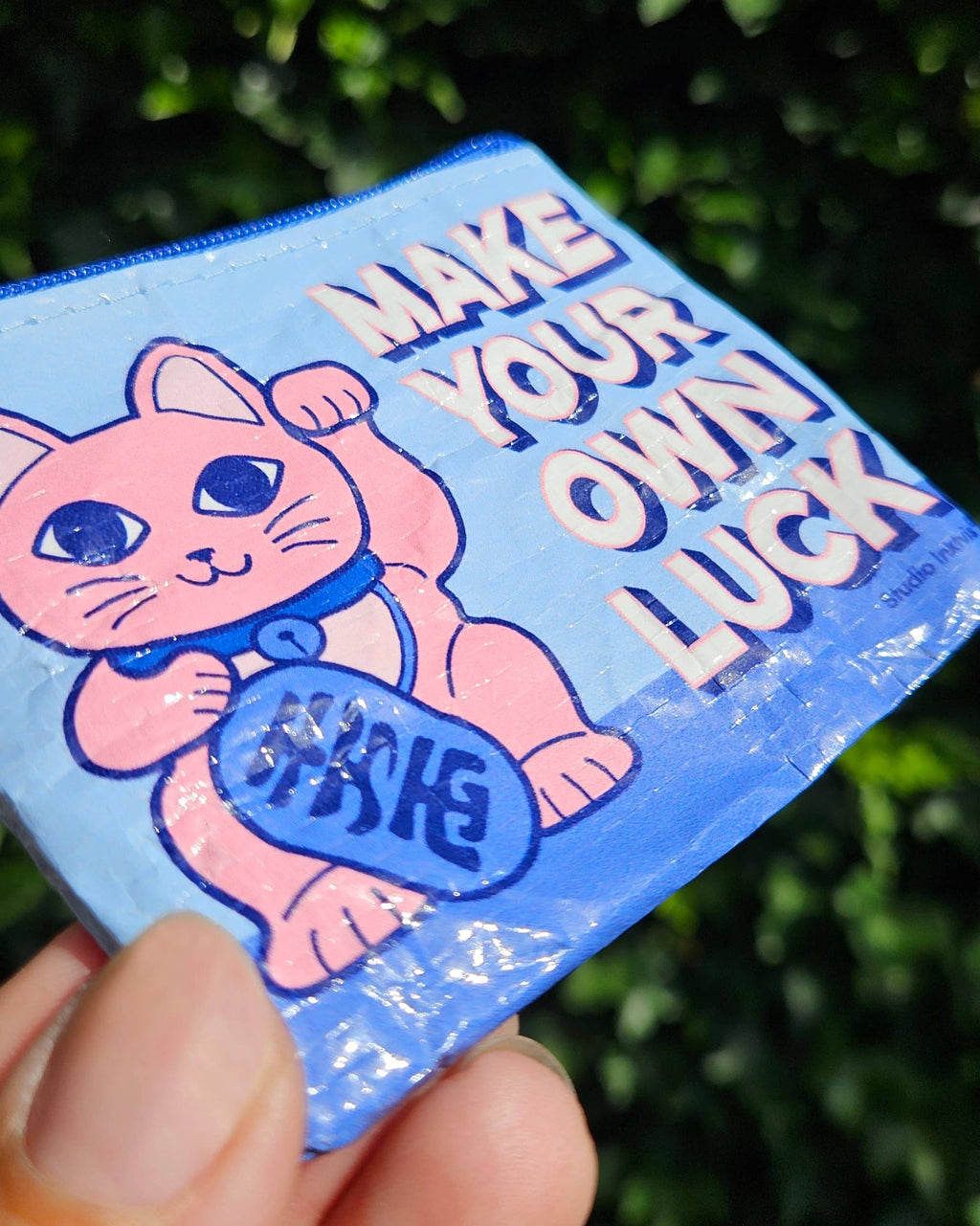 Mini Lucky Cat Coin Purse “Make your own Luck”