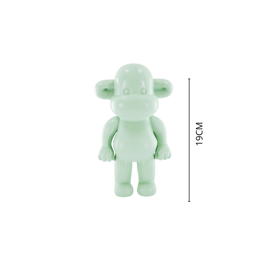 Ornamento - Statuetta Scimmia "La Leggenda" - Poliresina - Verde menta - 11x7x19cm