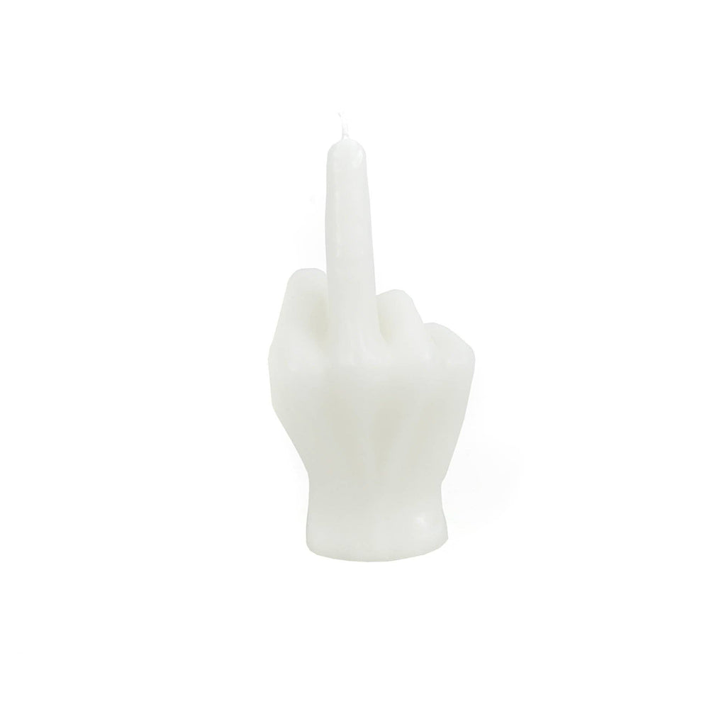 Candle - Middle Finger - Wax - White - 310 grams - 10x9x17 cm