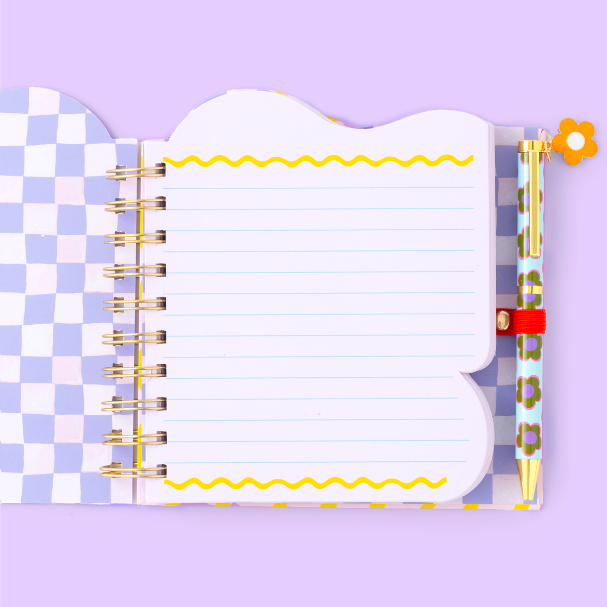 Ruler-shaped notebook for girls & pen