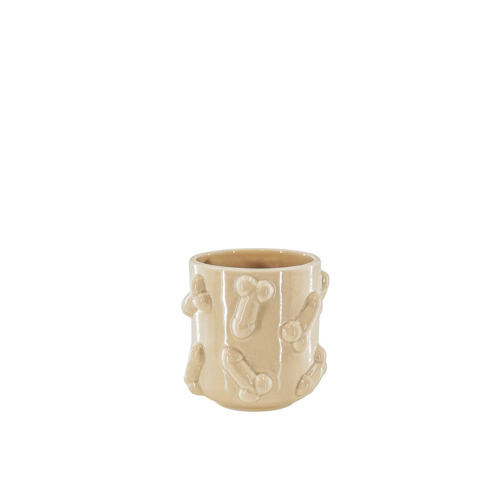 Vaso - Dick - Ceramica - Beige - 11x11x11,5cm