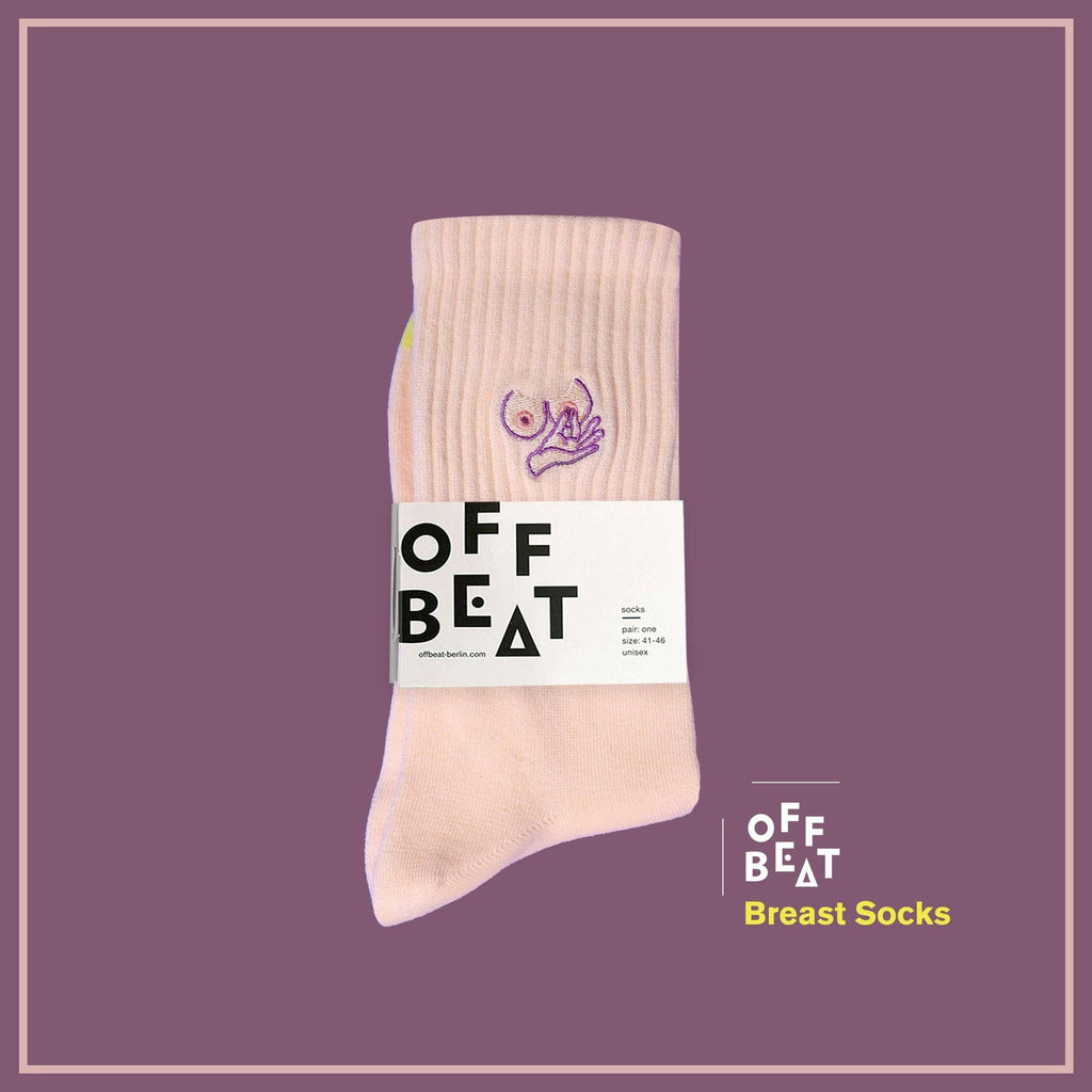 Chaussettes brodées Seins