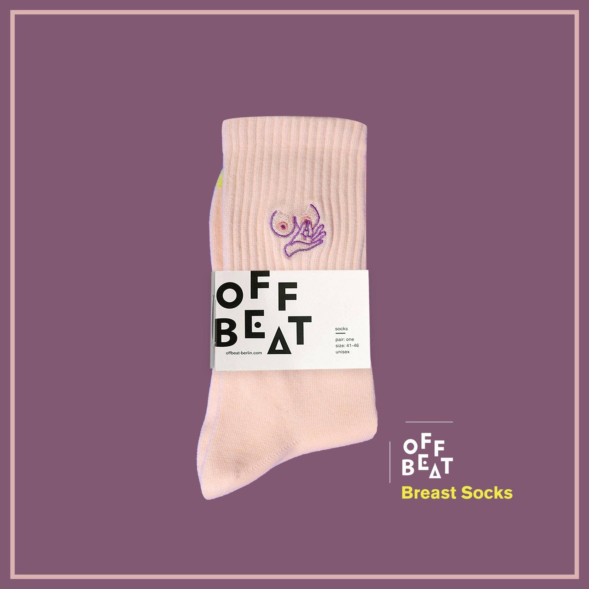 Chaussettes brodées Seins