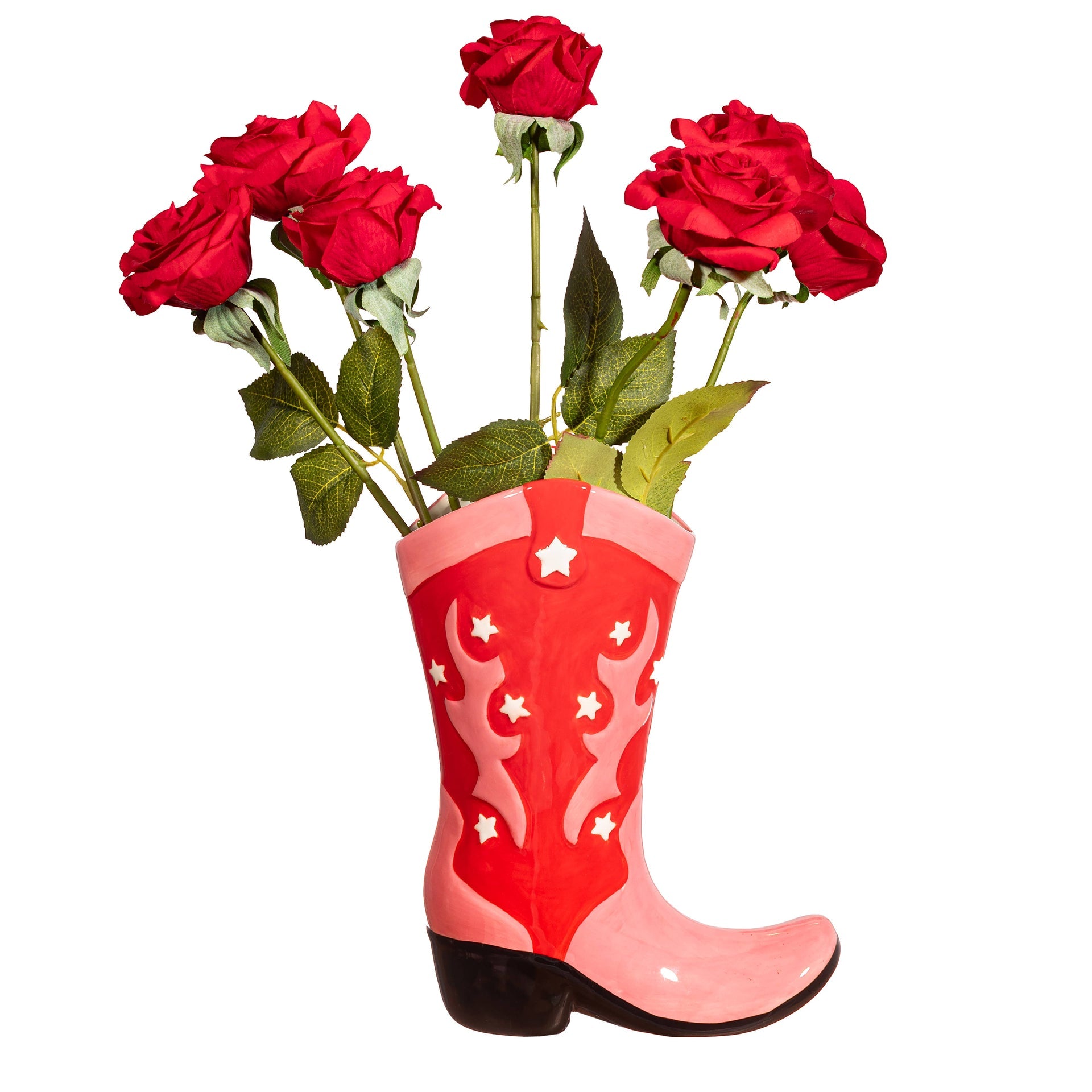 Vaso Stivale da Cowboy Rosso