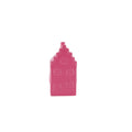 Ornamento - Salvadanaio - Casa - Ceramica - Rosa Neon - 7x7x13cm