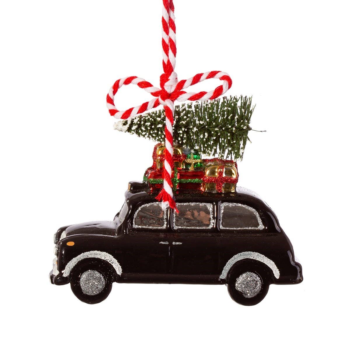 Boule de Noël Black Cab avec Sapin