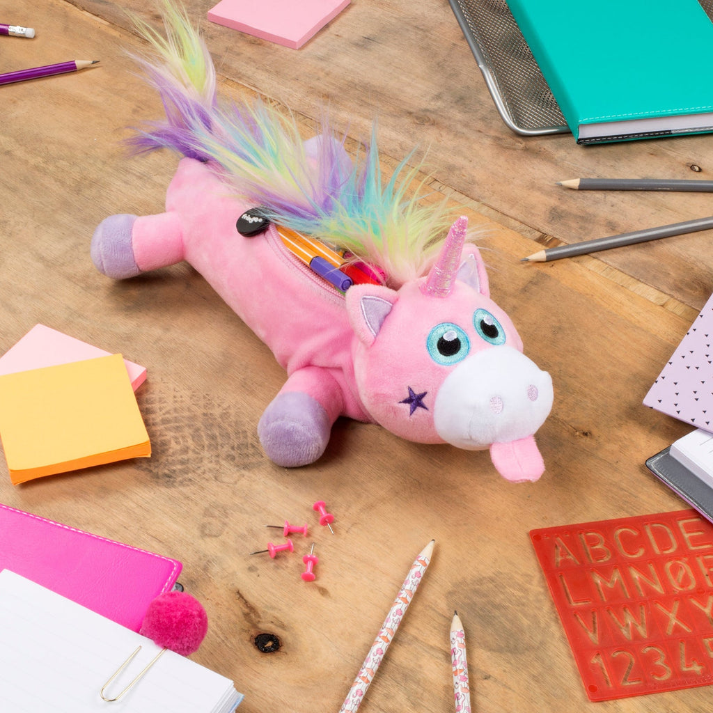 Trousse scolaire – arc-en-ciel licorne rose