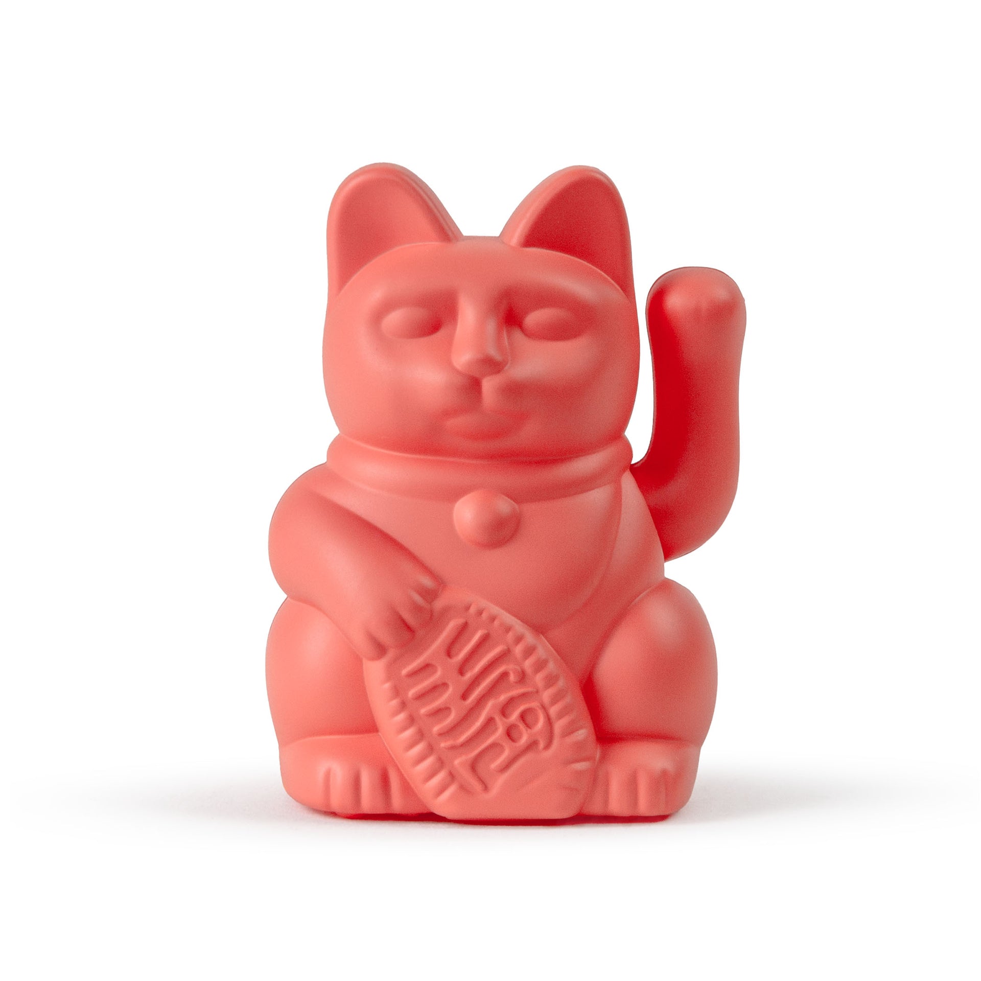 Mini Gatto Portafortuna Solare Arancione Neon