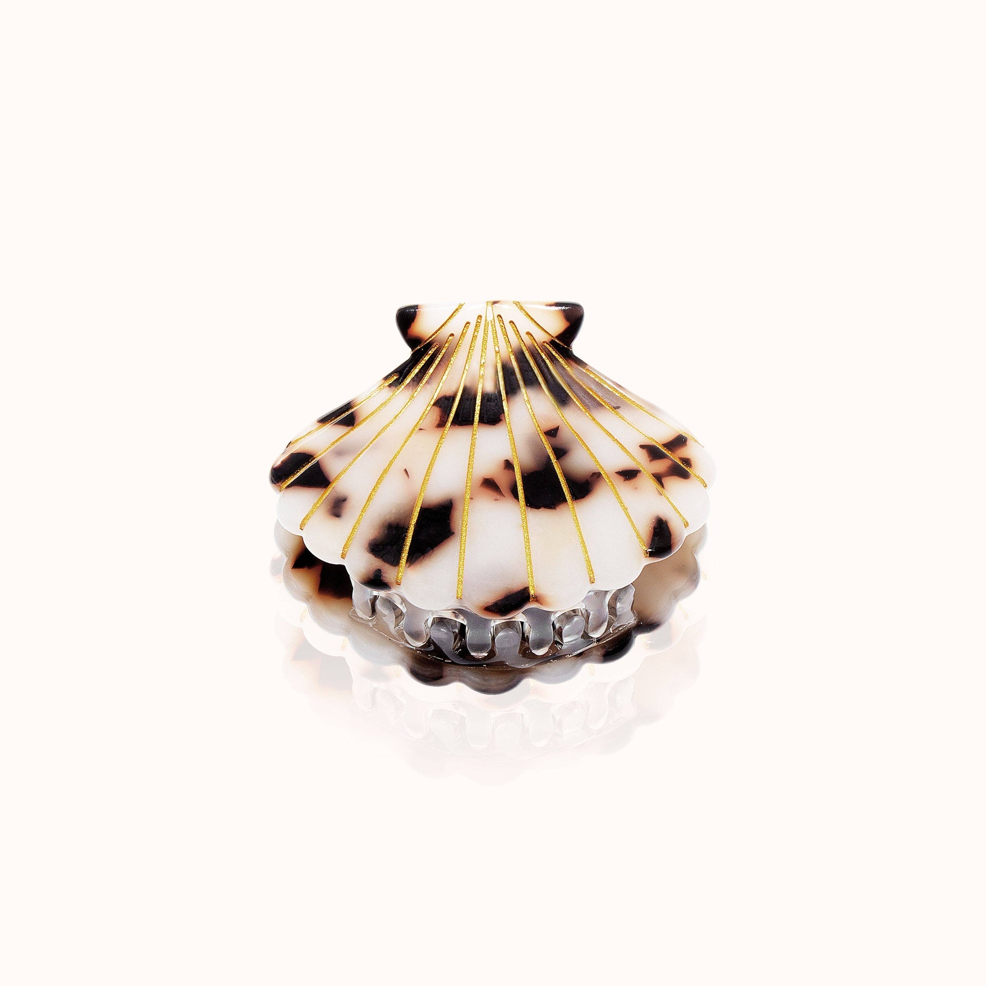 Pince à cheveux Coquillage Leo Blanc