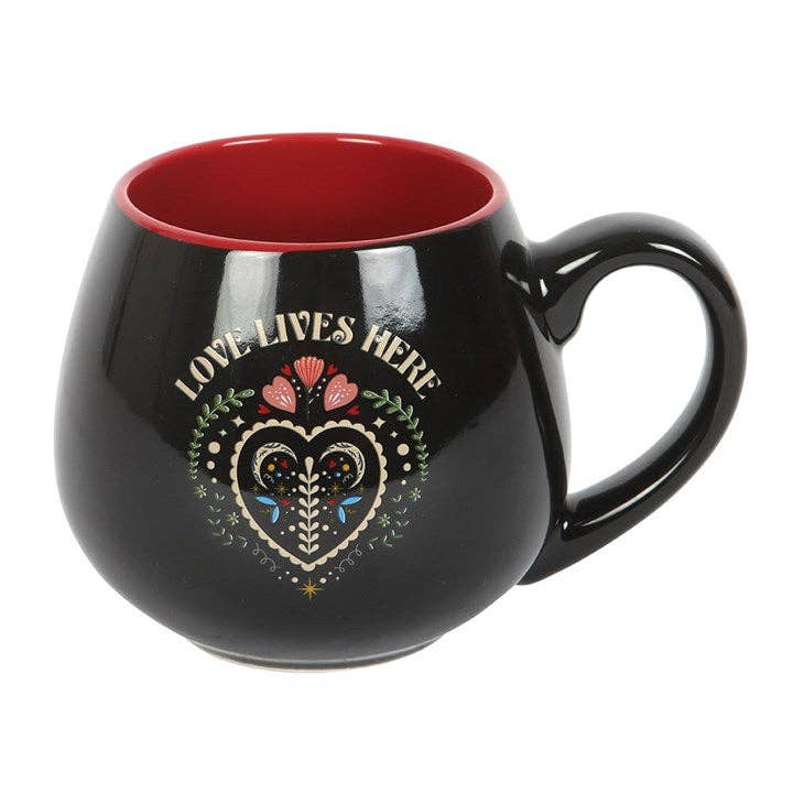 Tazza Folk Heart "L'amore abita qui"