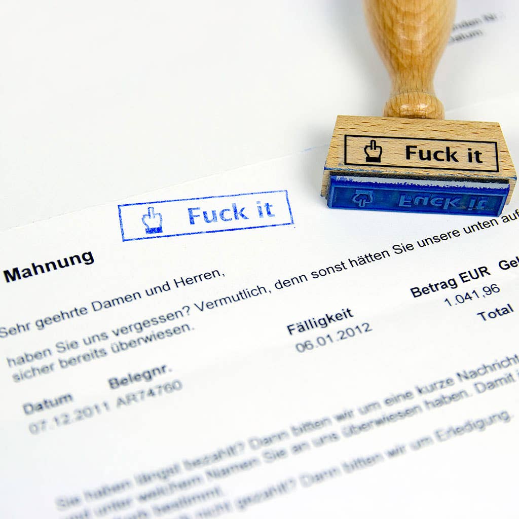 Tampon d’opinion « Fuck it »