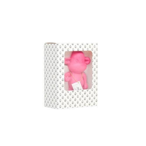 Ornamento - Statuetta Scimmia Hang Loose 'La Leggenda' - Rosa - 11x7x19cm