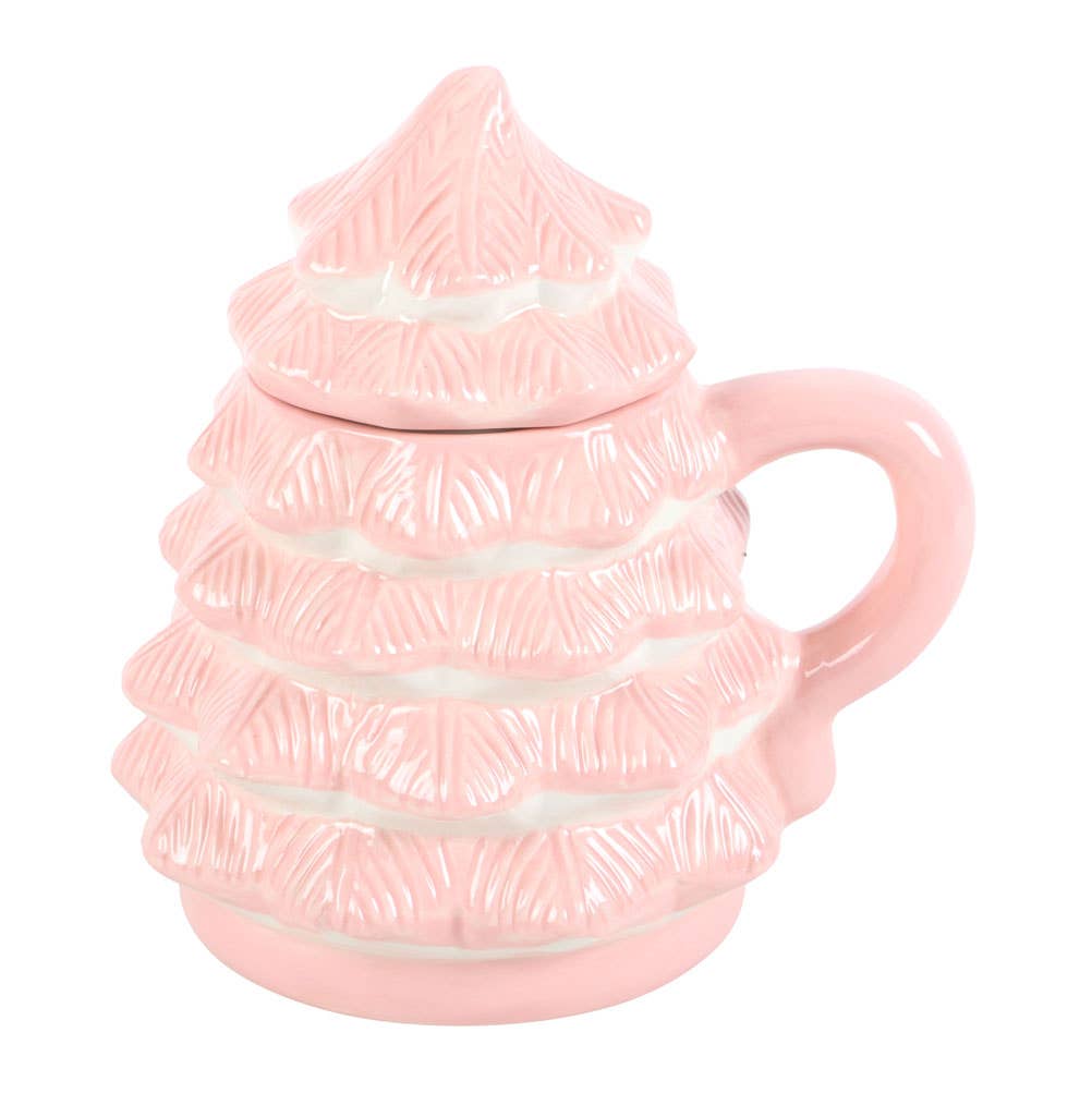 Tazza a forma di albero di Natale rosa