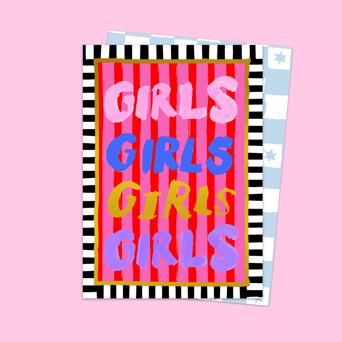 Carte à rayures pour filles