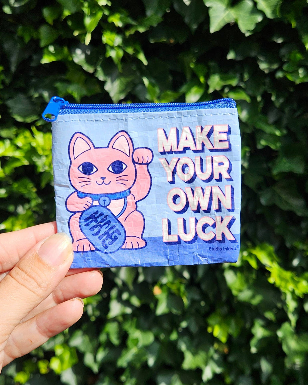 Mini Lucky Cat Coin Purse “Make your own Luck”