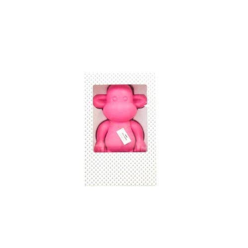 Ornamento - Statuetta Scimmia "La Leggenda" - Resina polimerica - Rosa - 20,5x13,5x35cm
