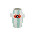 Vaso - Vaso per fiori Pesce-Menta/Bianco/Arancione - 14x11,5x18,5cm