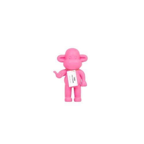 Ornamento - Statuetta Scimmia Hang Loose 'La Leggenda' - Rosa - 11x7x19cm