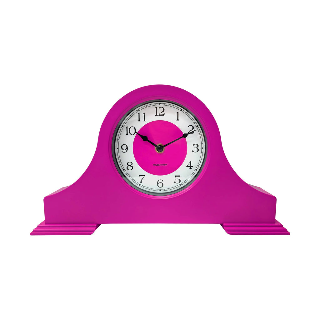 Orologio - Pendola da camino - Rosa neon - 36x8,5x20 cm
