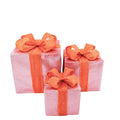 Regalo di Natale a LED - S3 - Polistirolo - Rosa/Arancione - 15/20/25cm