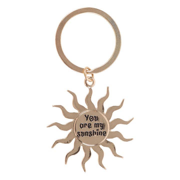 Portachiavi Sole Dorato "You are my Sunshine"