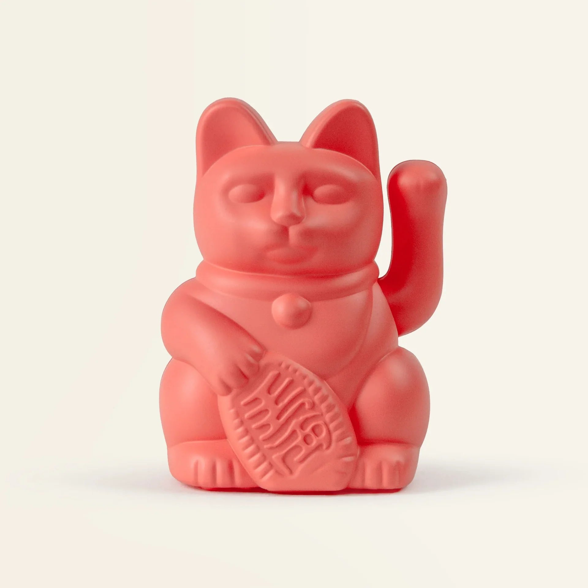 Mini Gatto Portafortuna Solare Arancione Neon