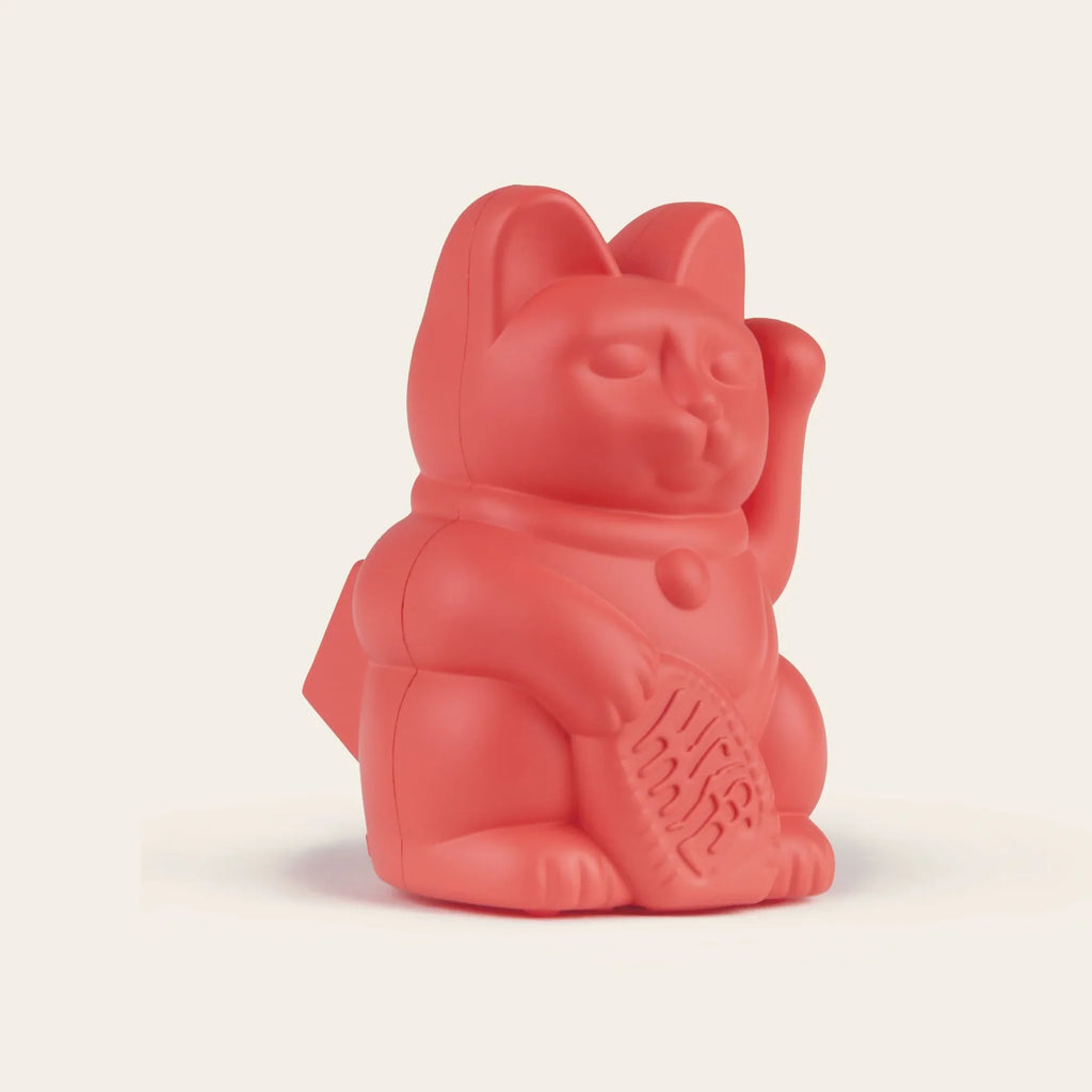 Mini Gatto Portafortuna Solare Arancione Neon